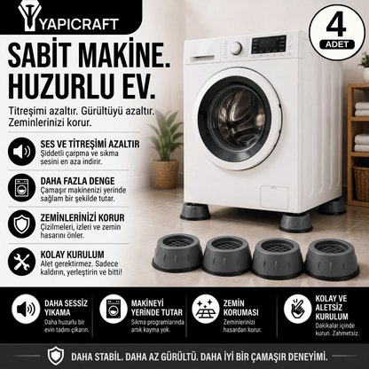 Çamaşır Makinesi Titreşim Önleyici Ped - 4 Adet