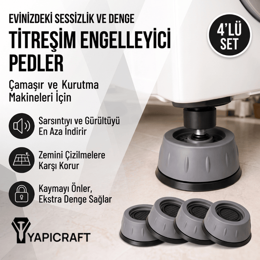 Çamaşır Makinesi Titreşim Önleyici Ped - 4 Adet