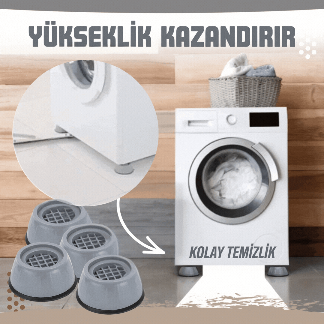 Çamaşır Makinesi Titreşim Önleyici Ped - 4 Adet